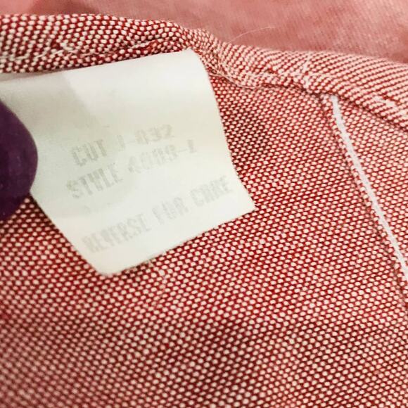 Red Men's Button Down Shirt - Picture 9 of 9